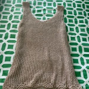 brown knit top